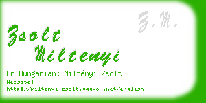 zsolt miltenyi business card