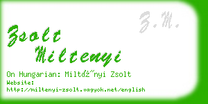 zsolt miltenyi business card